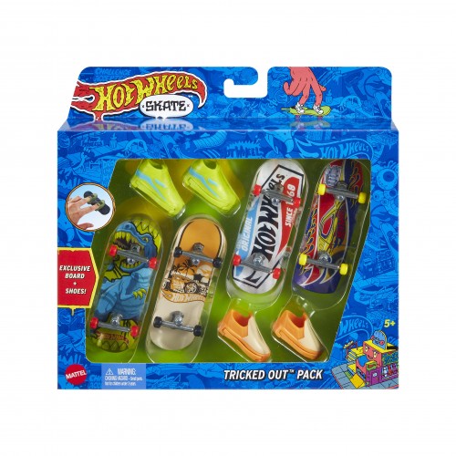 HOT WHEELS SKATE & ΠΑΠΟΥΤΣΙΑ TRICKED OUT PACK ΚΙΤΡΙΝΑ (HNG72)