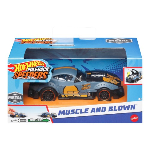 HOT WHEELS ΑΥΤΟΚΙΝΗΤΑΚΙΑ PULL BACK MUSCLE AND BLOWN (HPR75)