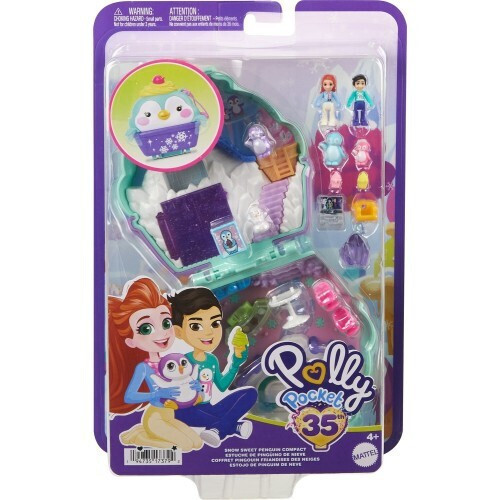 POLLY POCKET MINI Ο ΚΟΣΜΟΣ ΤΗΣ POLLY ΣΕΤΑΚΙΑ SNOW SWEET PENGUIN COMPACT (HRD34)