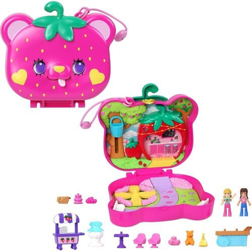 POLLY POCKET MINI Ο ΚΟΣΜΟΣ ΤΗΣ POLLY ΣΕΤΑΚΙΑ STRAW-BEARY PATCH COMPACT (HRD35)