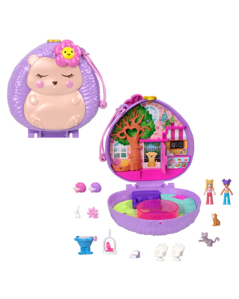 POLLY POCKET MINI Ο ΚΟΣΜΟΣ ΤΗΣ POLLY ΣΕΤΑΚΙΑ HEDGEHOD COFFEE SHOP COMPACT (HRD37)