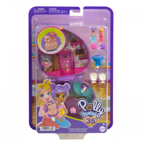 POLLY POCKET MINI Ο ΚΟΣΜΟΣ ΤΗΣ POLLY ΣΕΤΑΚΙΑ HEDGEHOD COFFEE SHOP COMPACT (HRD37)