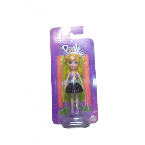 POLLY POCKET ΚΟΥΚΛΑ ΜΕ ΑΞΕΣΟΥΑΡ POLLY ΜΑΥΡΗ ΦΟΥΣΤΑ (HRD57)