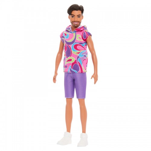 BARBIE KEN FASHIONISTAS ΠΟΛΥΧΡΩΜΗ ΜΠΛΟΥΖΑ ΜΩΒ ΠΑΝΤΕΛΟΝΙ (HRH26)