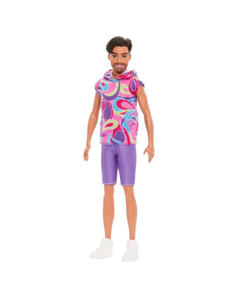 BARBIE KEN FASHIONISTAS ΠΟΛΥΧΡΩΜΗ ΜΠΛΟΥΖΑ ΜΩΒ ΠΑΝΤΕΛΟΝΙ (HRH26)