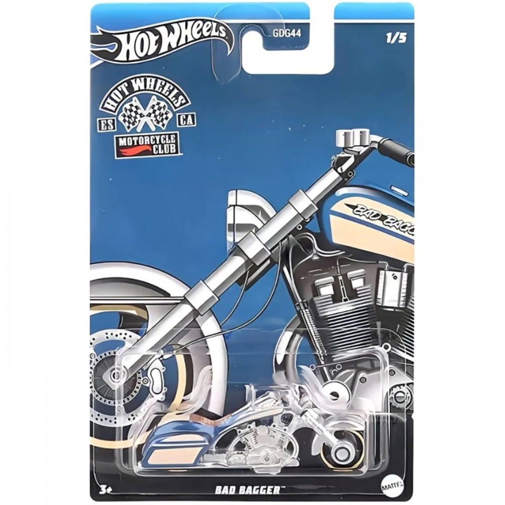 HOT WHEELS MOTORCYCLE CLUB BAD BAGGER (HRR90)