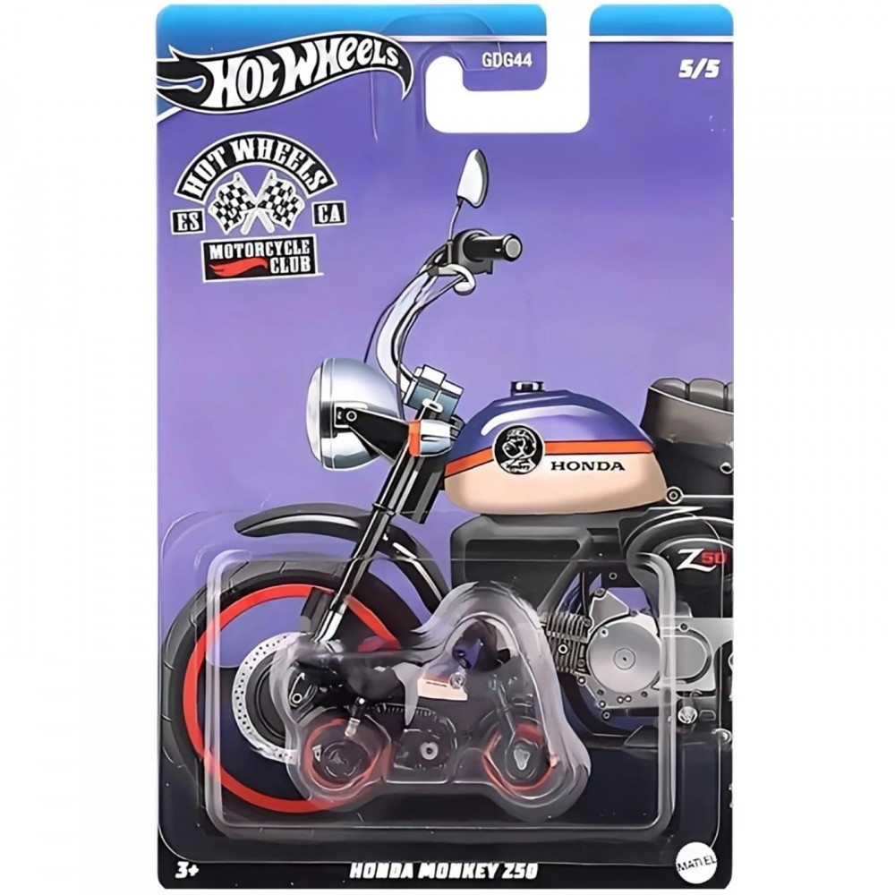 HOT WHEELS MOTORCYCLE CLUB HONDA MONKEY Z50 (HRR94)