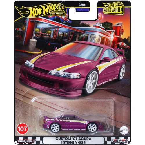 HOT WHEELS PREMIUM BOULEVARD CUSTOM 01 ACURA INTERGA GSR (HRT77)