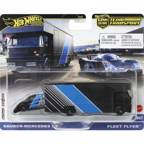 HOT WHEELS ΝΤΑΛΙΚΑ ΜΕ ΑΥΤΟΚΙΝΗΤΑΚΙ SAUBER-MERCEDES C9 & FLEET FLYER (HRV41)