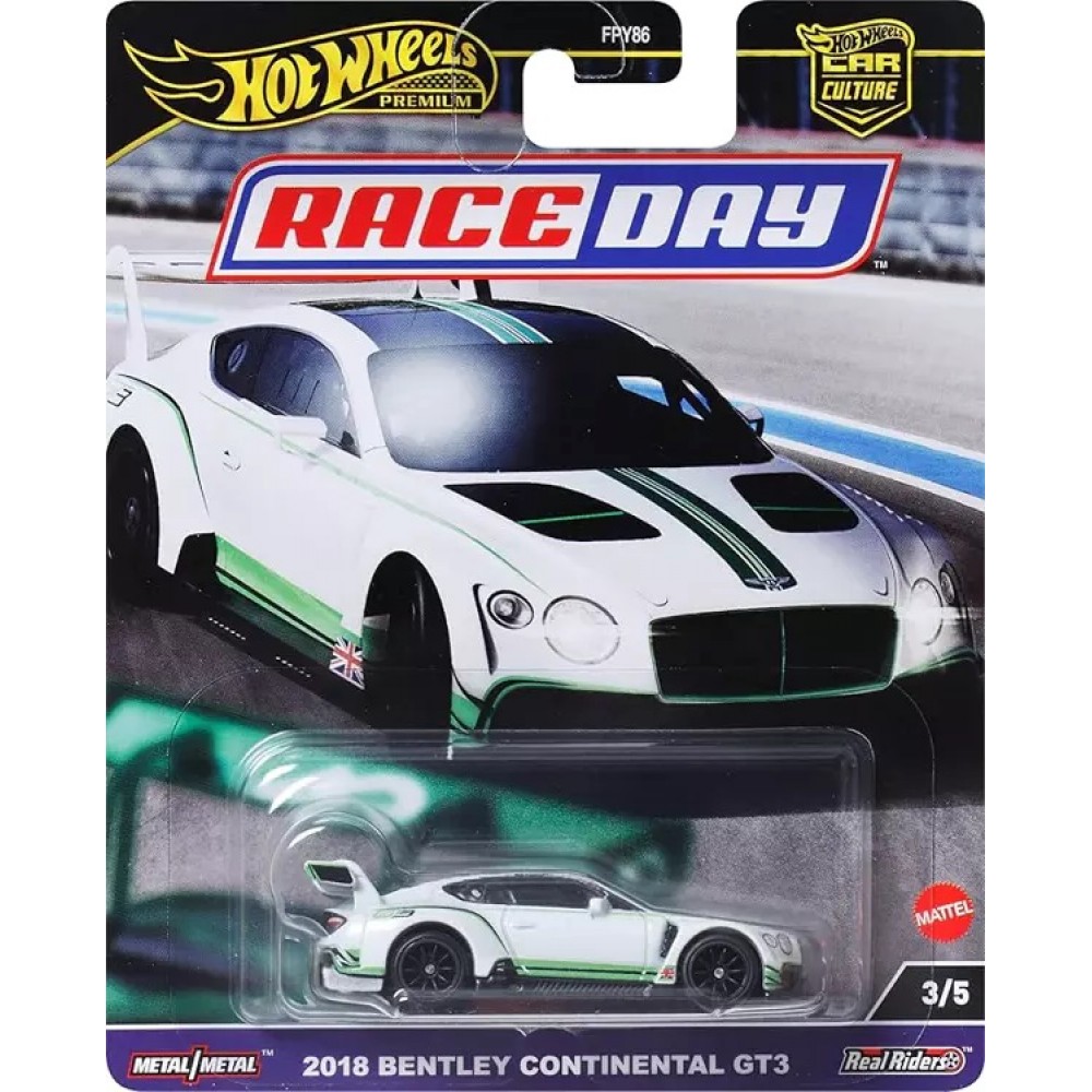 HOT WHEELS PREMIUM CAR CULTURE RACE DAY 2018 BENTLEY CONTINENTAL GT3 (HRV93)