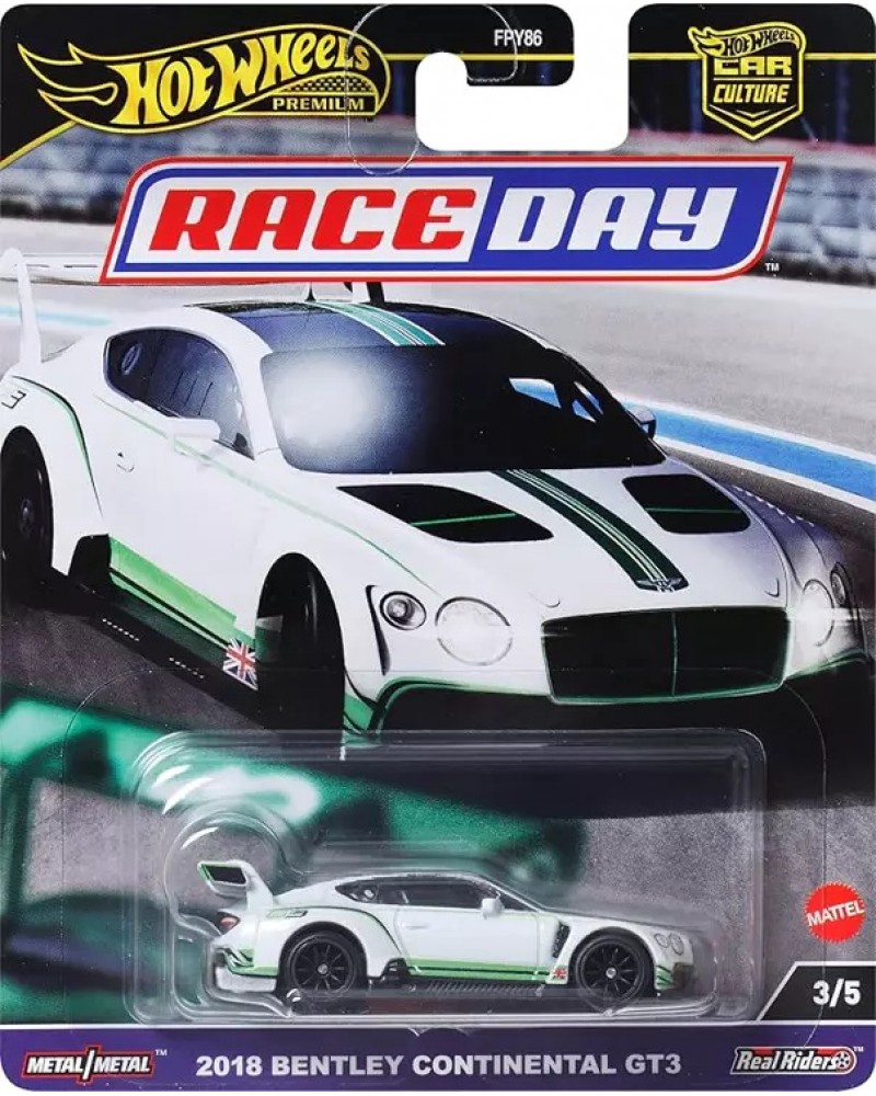 HOT WHEELS PREMIUM CAR CULTURE RACE DAY 2018 BENTLEY CONTINENTAL GT3 (HRV93)