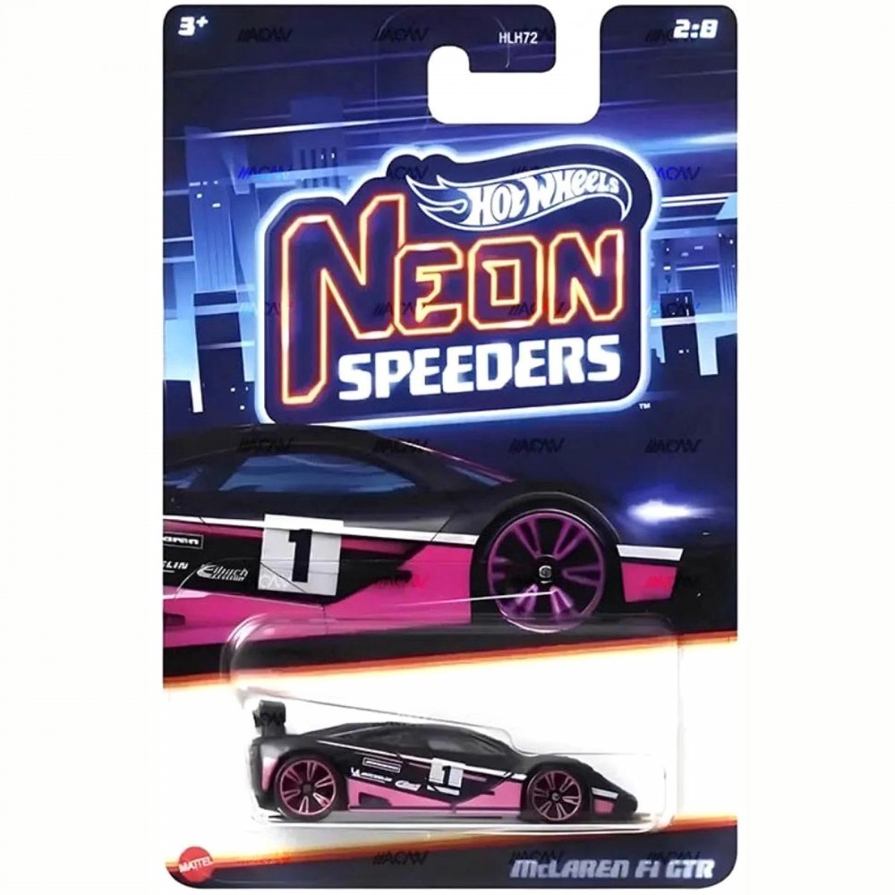 HOT WHEELS ΑΥΤΟΚΙΝΗΤΑΚΙΑ NEON SPEEDERS MCLAREN F1 GTR (HRW76)