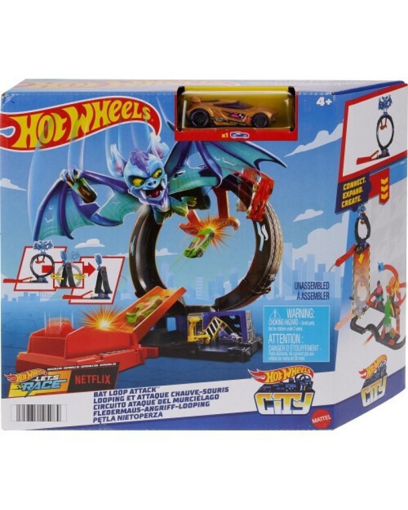 HOT WHEELS ΠΙΣΤΕΣ CITY ΜΕ ΘΗΡΙΑ BAT LOOP ATTACK (HTN78)