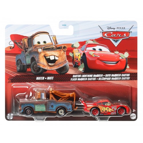CARS ΑΥΤΟΚΙΝΗΤΑΚΙΑ ΣΕΤ ΤΩΝ 2 MATTER & CACTUS LIGHTNING MCQUEEN (HTX10)