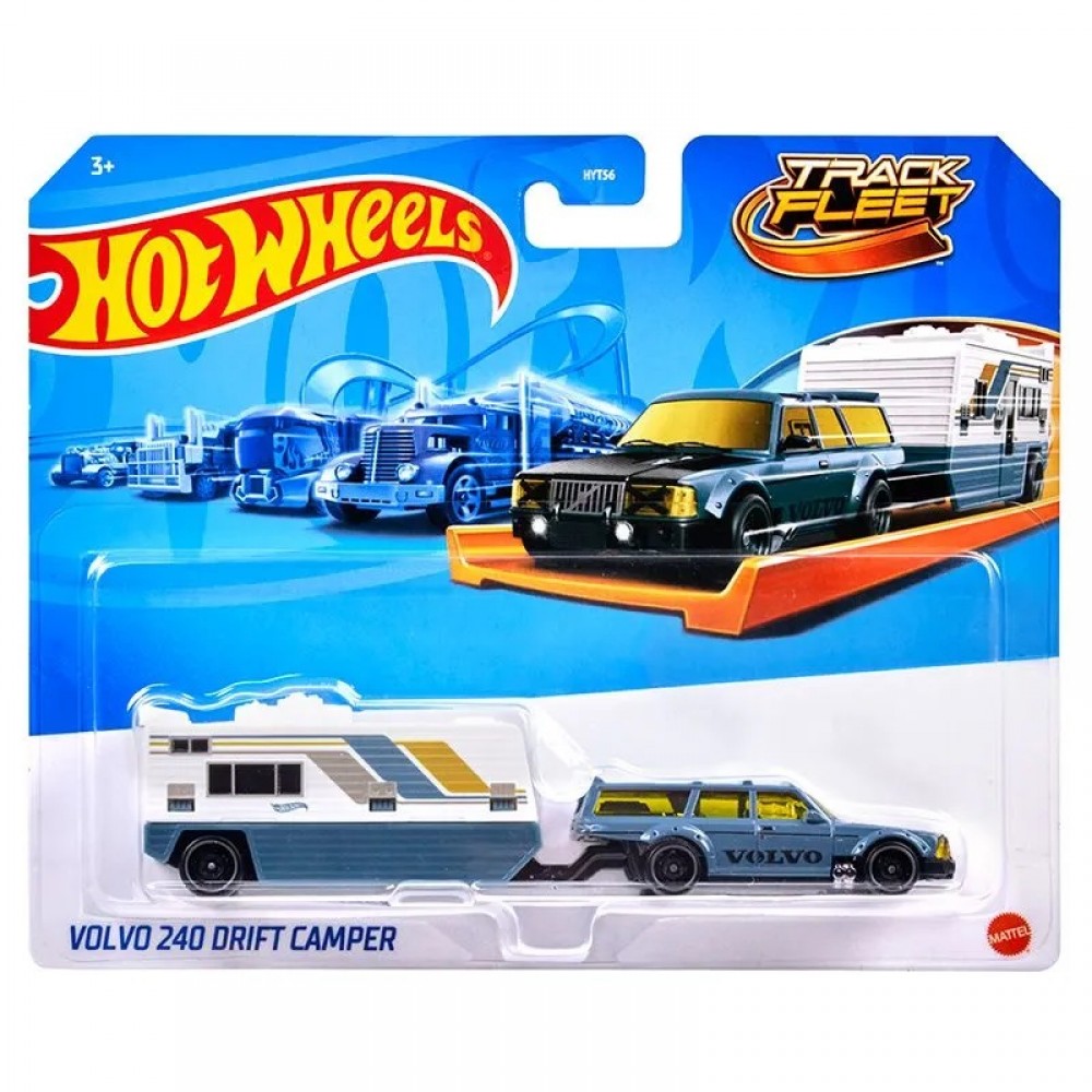 HOT WHEELS ΝΕΕΣ ΝΤΑΛΙΚΕΣ TRACK FLEET VOLVO 240 DRIFT CAMPER (HVD99)