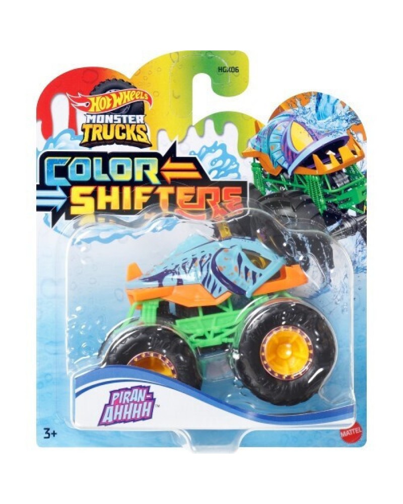 HOT WHEELS MONSTER TRUCKS COLOR SHIFTERS PIRAN-AHHHH (HVH85)