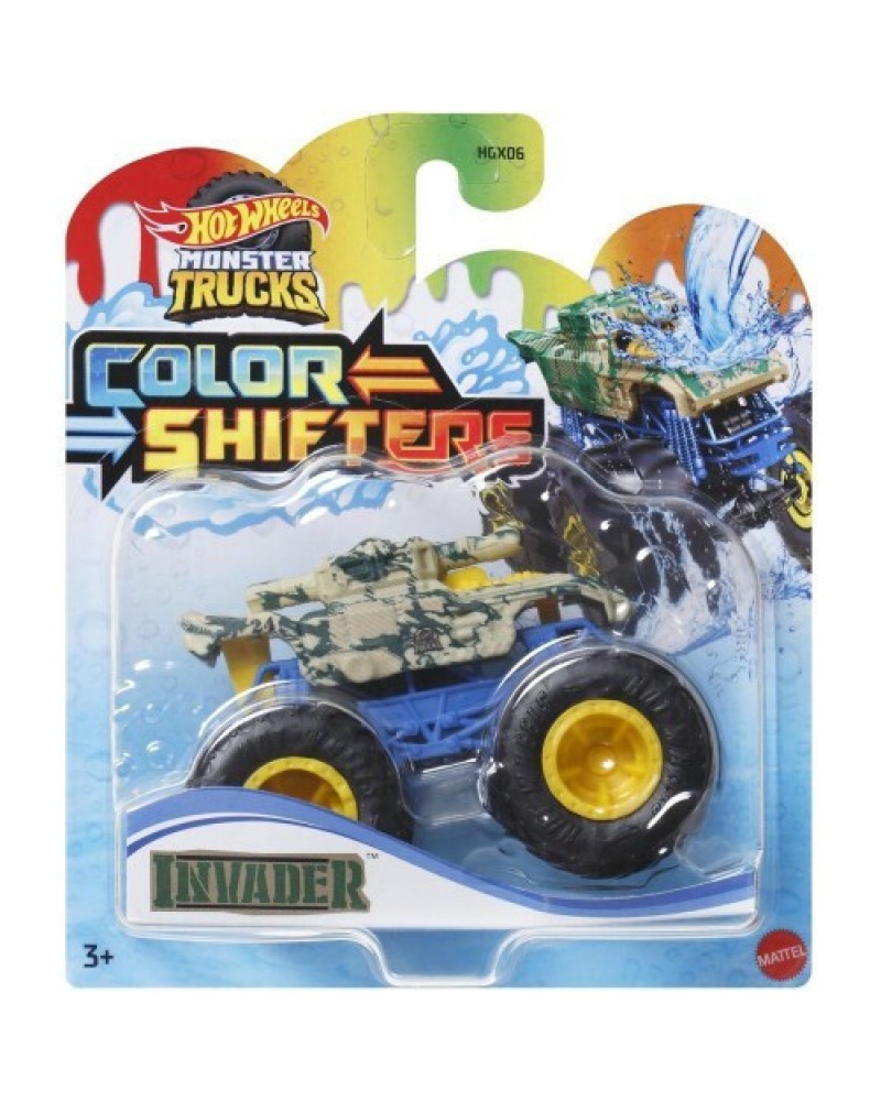 HOT WHEELS MONSTER TRUCKS COLOR SHIFTERS INVADER (HVH87)