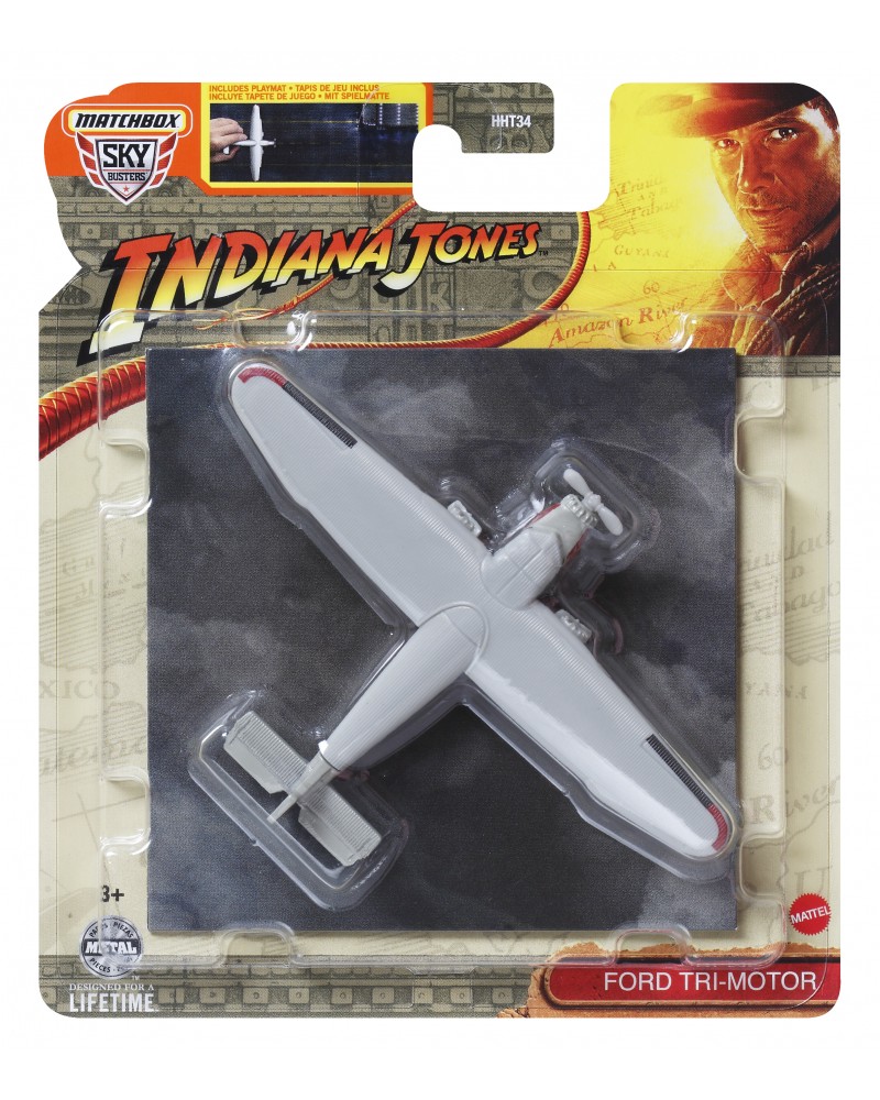 MATCHBOX ΑΕΡΟΠΛΑΝΑΚΙΑ ΜΕ ΑΕΡΟΔΙΑΔΡΟΜΟ INDIANA JONES FORD TRI-MOTOR (HVM62)