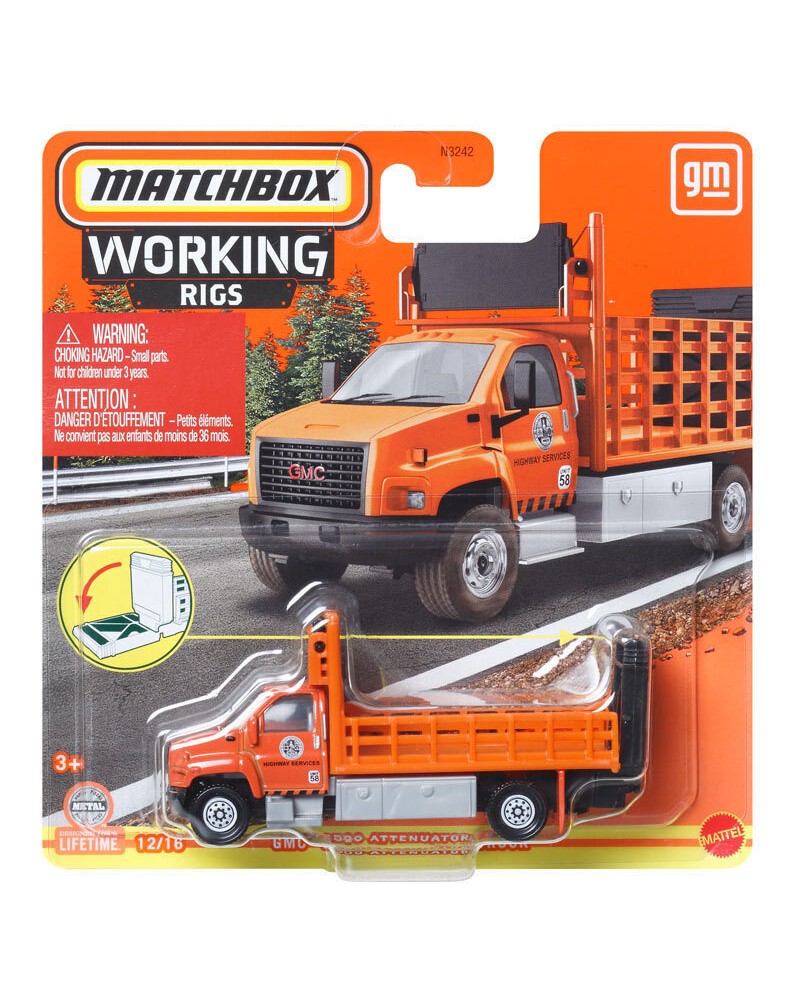 MATCHBOX WORKING RIGS GMC 3500 ATTENUATOR TRUCK (HVV17)