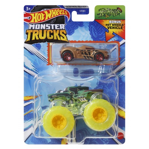 HOT WHEELS ΟΧΗΜΑ MONSTER TRUCKS ΜΕ ΑΥΤΟΚΙΝΗΤΑΚΙ HOTWEILER (HWN47)