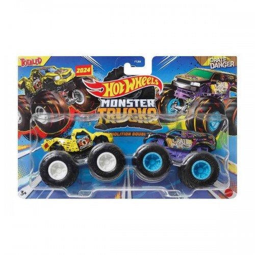 HOT WHEELS ΟΧΗΜΑΤΑ MONSTER TRUCKS ΣΕΤ ΤΩΝ 2 TOTALED VS CRATE DANGER (HWN57)