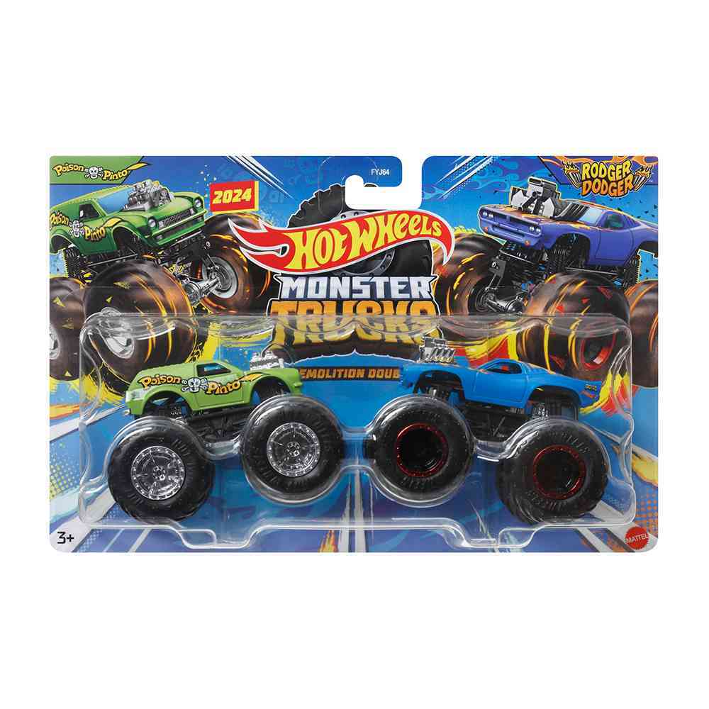 HOT WHEELS ΟΧΗΜΑΤΑ MONSTER TRUCKS ΣΕΤ ΤΩΝ 2  POISON PINTO VS RODGER DODGER (HWN70)