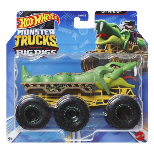 HOT WHEELS MONSTER TRUCKS BIG RIGS CAGE RATTLER (HWN92)