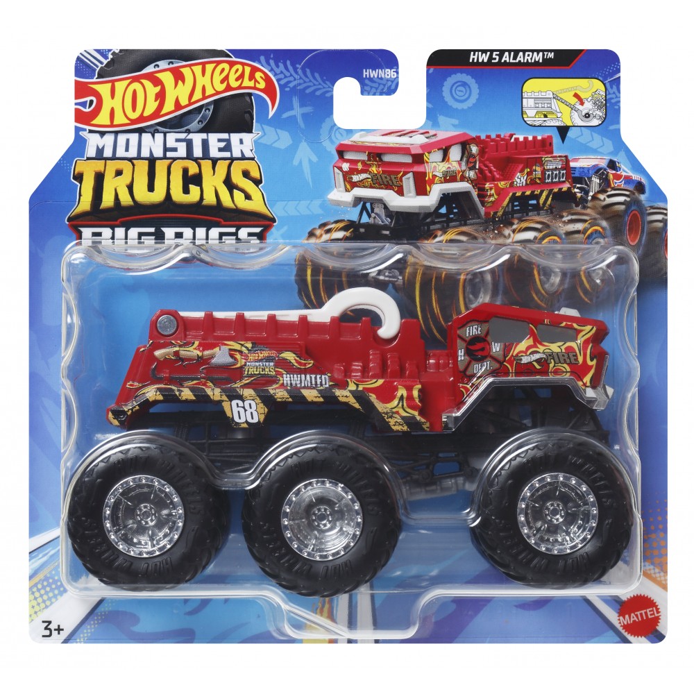 HOT WHEELS MONSTER TRUCKS BIG RIGS HW 5 ALARM (HWN94)