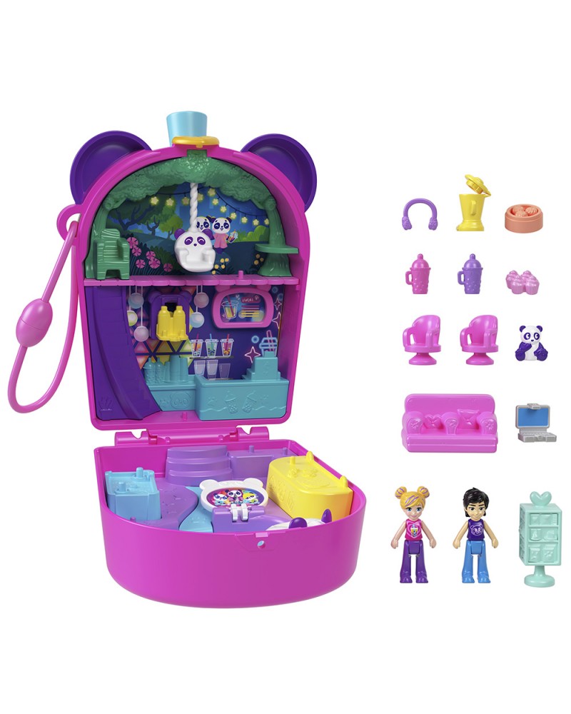 POLLY POCKET MINI Ο ΚΟΣΜΟΣ ΤΗΣ POLLY ΣΕΤΑΚΙΑ BUBBLE TEA PANDA (HWN95)