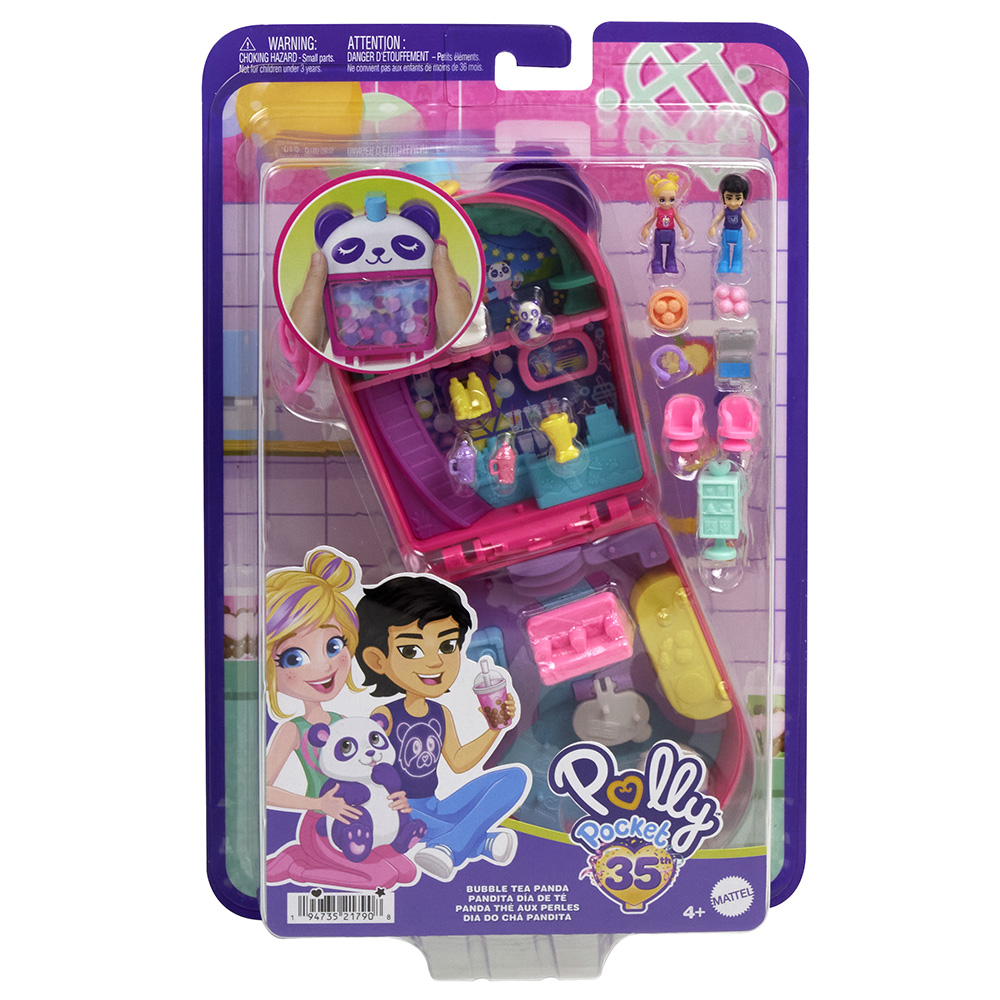 POLLY POCKET MINI Ο ΚΟΣΜΟΣ ΤΗΣ POLLY ΣΕΤΑΚΙΑ BUBBLE TEA PANDA (HWN95)