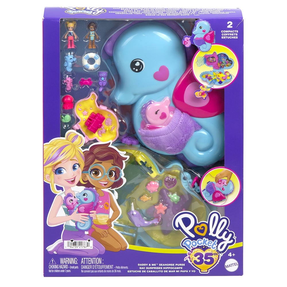 POLLY POCKET ΜΙΝΙ ΤΡΕΝΤΙ ΤΣΑΝΤΑΚΙ DADDY AND ME SEAHORSE PURSE (HWP03)