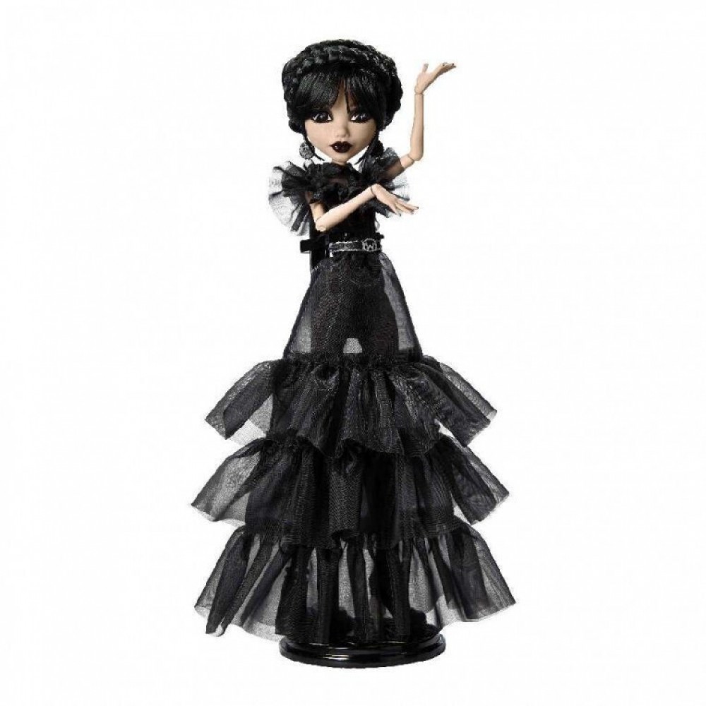 MONSTER HIGH Χ WEDNESDAY ΣΥΛΛΕΚΤΙΚΗ ΚΟΥΚΛΑ WEDNESDAY RAVE’N DRESS (HXJ03)