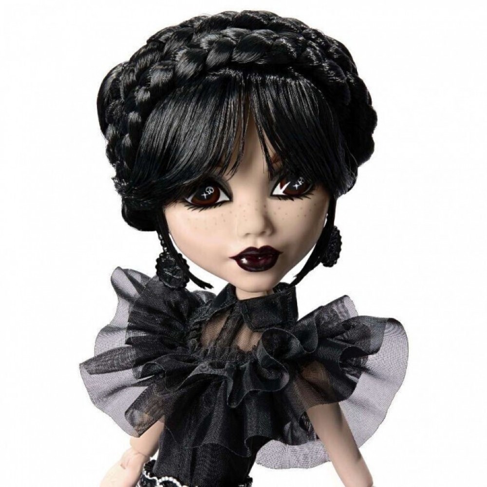 MONSTER HIGH Χ WEDNESDAY ΣΥΛΛΕΚΤΙΚΗ ΚΟΥΚΛΑ WEDNESDAY RAVE’N DRESS (HXJ03)