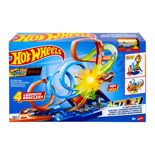 HOT WHEELS ΠΙΣΤΑ ΣΥΓΚΡΟΥΣEΩΝ ΜΕ 4 ΛΟΥΠ (HXR70)