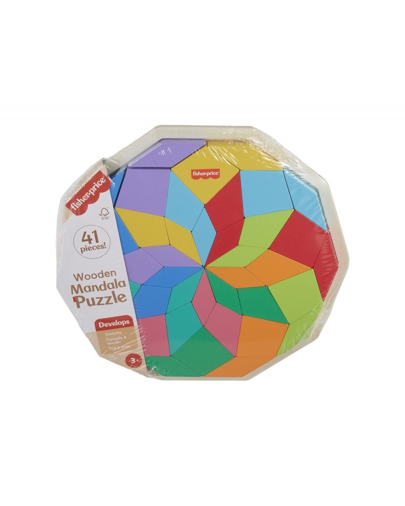 FISHER PRICE ΞΥΛΙΝΟ ΠΑΖΛ ΜΑΝΤΑΛΑ 41 ΤΕΜΑΧΙΑ (HXT94)
