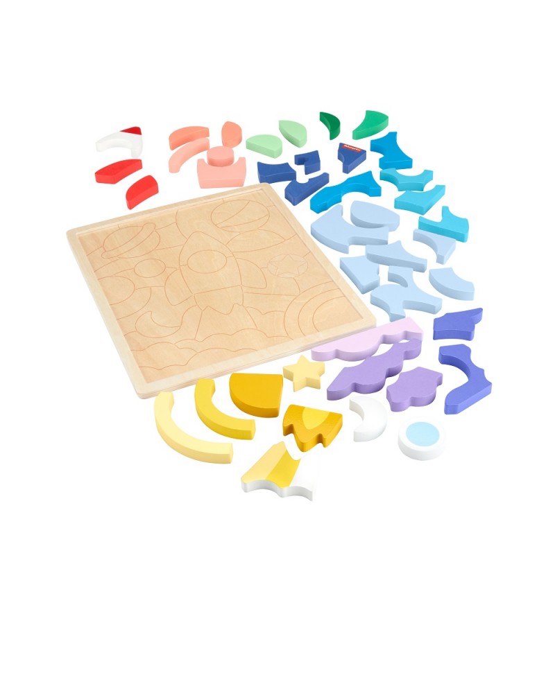 FISHER PRICE ΞΥΛΙΝΟ ΠΑΖΛ ΔΙΑΣΤΗΜΑ 43 ΤΕΜΑΧΙΑ (HXY42)