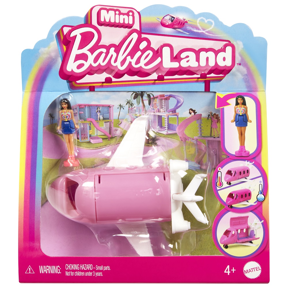 BARBIE MINI BARBIELAND ΚΟΥΚΛΑ ΚΑΙ ΟΧΗΜΑ DREAMPLANE (HYF40)