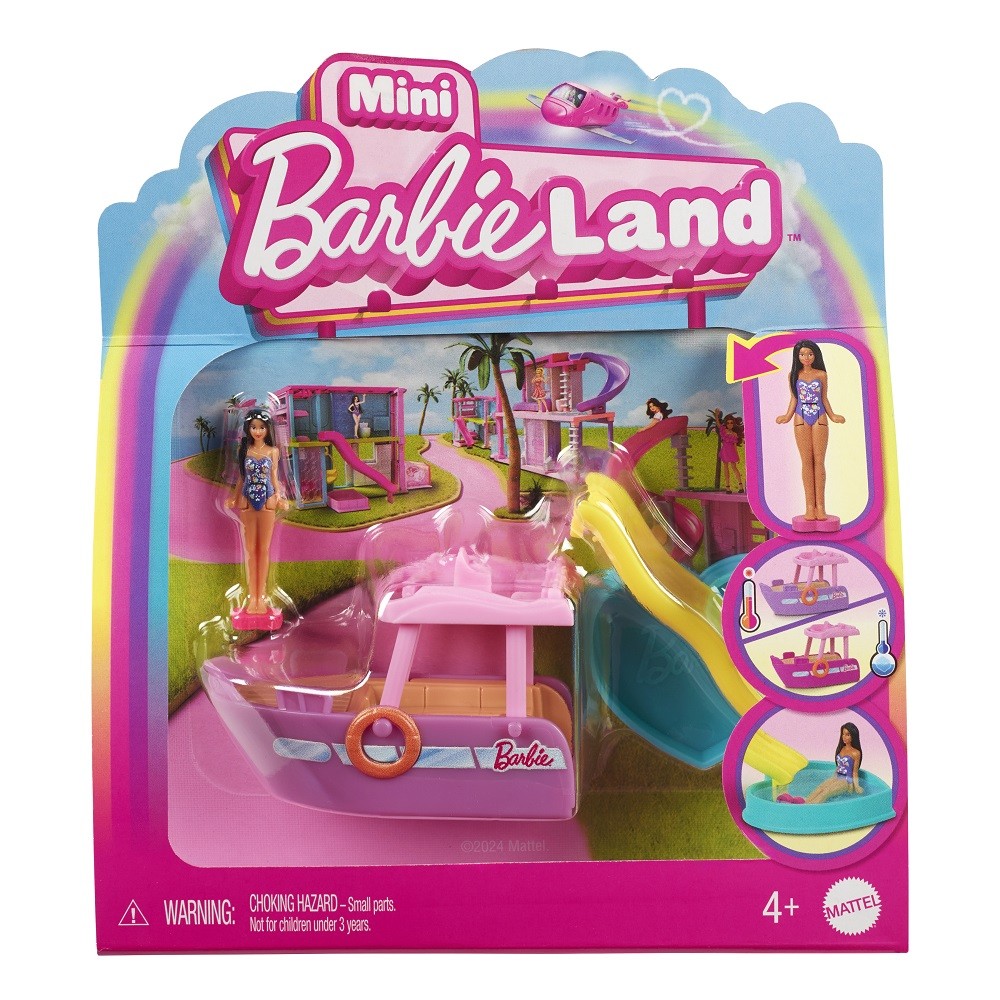 BARBIE MINI BARBIELAND ΚΟΥΚΛΑ ΚΑΙ ΟΧΗΜΑ DREAMBOAT (HYF41)