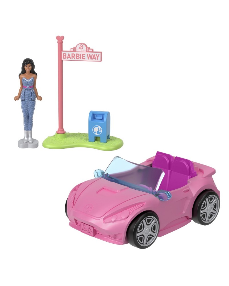 BARBIE MINI BARBIELAND ΚΟΥΚΛΑ ΚΑΙ ΟΧΗΜΑ CONVERTIBLE (HYF42)
