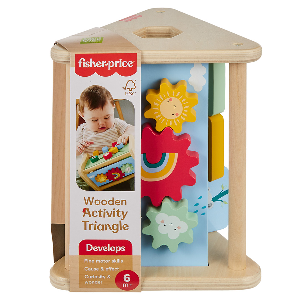 FISHER PRICE ΞΥΛΙΝΟ ΤΡΙΓΩΝΟ ΔΡΑΣΤΗΡΙΟΤΗΤΩΝ (HYG48)