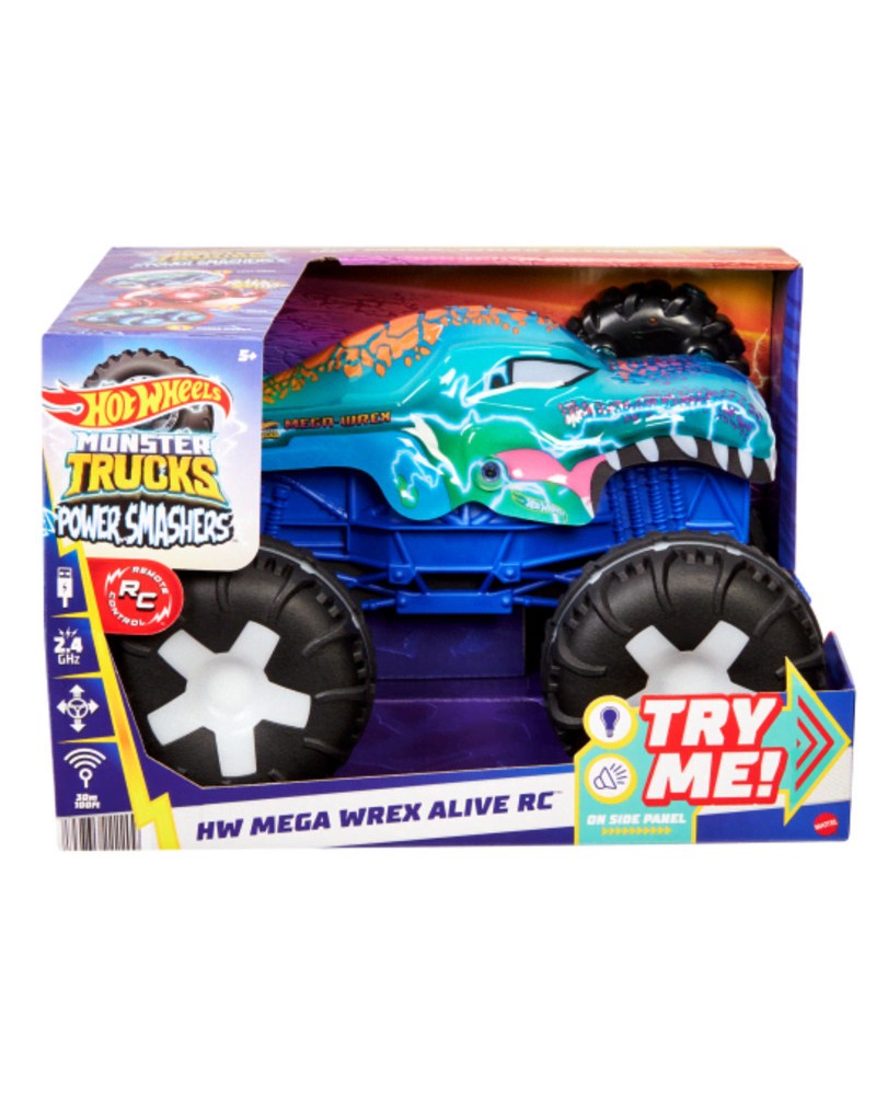 HOT WHEELS MONSTER TRUCK R/C 1:15 MEGA WREX ALIVE (JBD90)