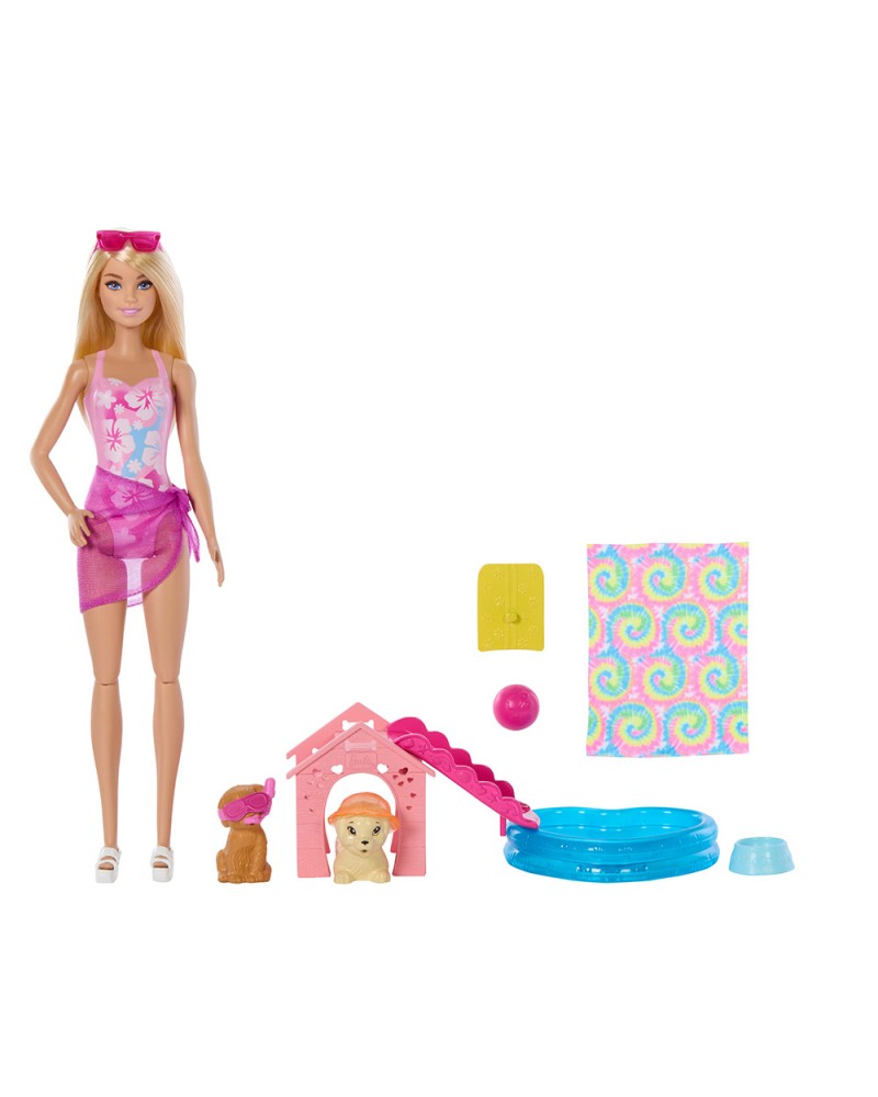  ΚΟΥΚΛΑ BARBIE POOL PARTY ΜΕ ΚΟΥΤΑΒΑΚΙΑ (JBF35)