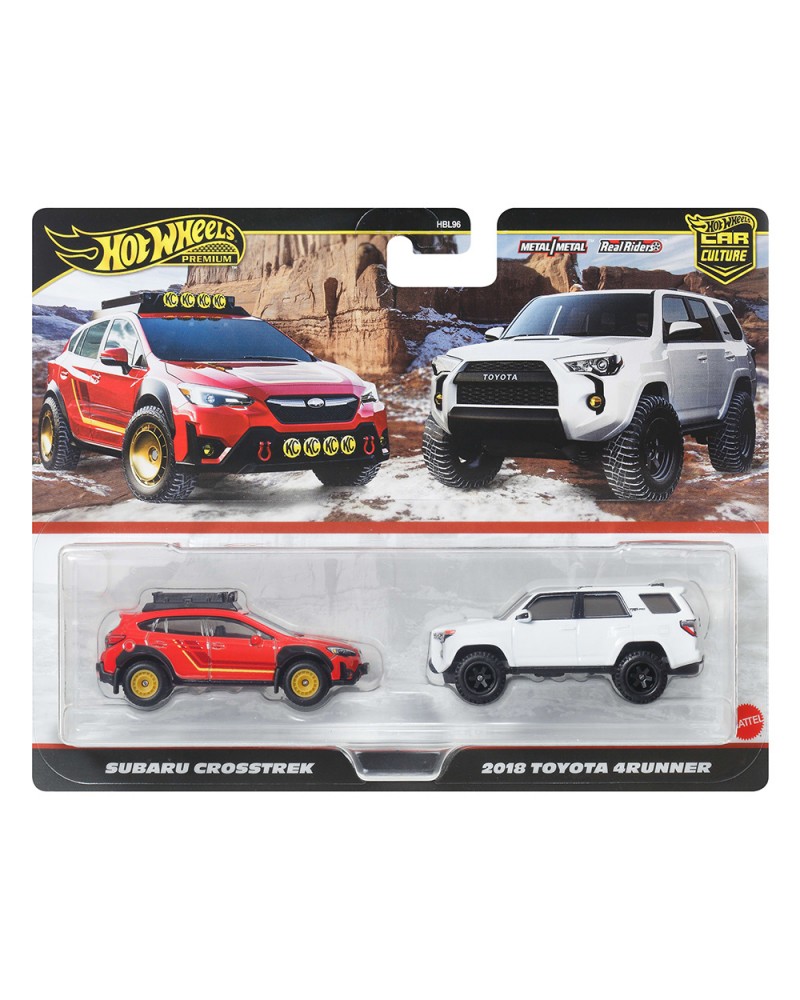 HOT WHEELS PREMIUM  ΣΥΛΛΕΚΤΙΚΑ ΑΥΤΟΚΙΝΗΤΑΚΙΑ ΣΕΤ ΤΩΝ 2 SUBARU CROSSTREK & 2018 TOYOTA 4RUNNER (JBK98)