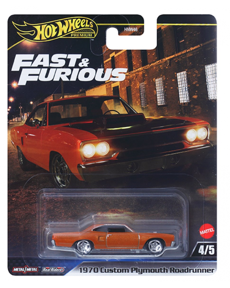HOT WHEELS PREMIUM ΑΥΤΟΚΙΝΗΤΑΚΙΑ FAST & FURIOUS 1970 CUSTOM PLYMOUTH ROADRYNNER (JBL87)