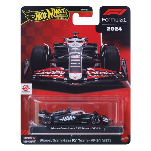 HOT WHEELS PREMIUM F1 2024 MONEYGRAM HAAS F1 TEAM - VF - 24 (#27) (JBM22)