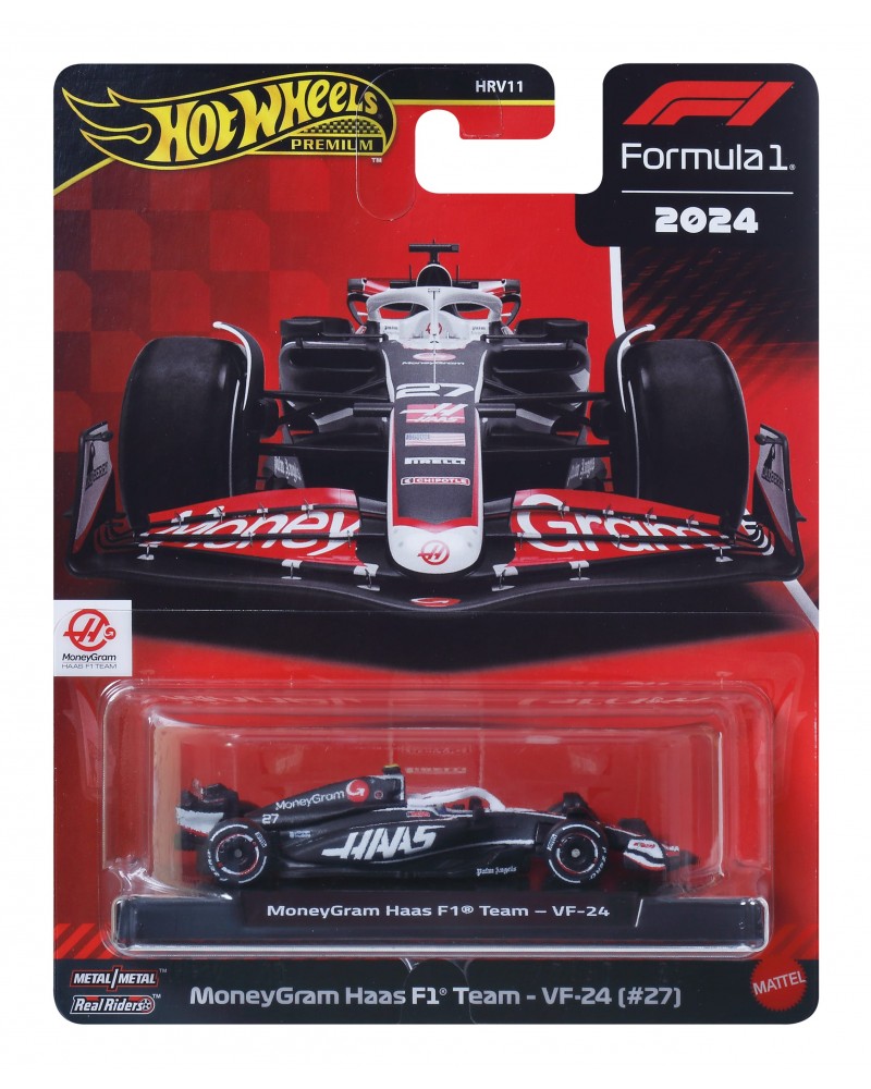 HOT WHEELS PREMIUM F1 2024 MONEYGRAM HAAS F1 TEAM - VF - 24 (#27) (JBM22)