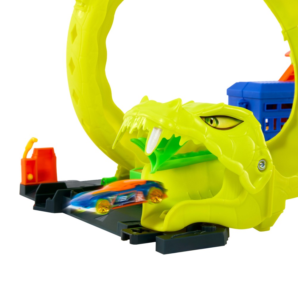 HOT WHEELS ΠΙΣΤΕΣ CITY ΜΕ ΘΗΡΙΑ SNAKE SPIRAL ATTACK (JBM63)
