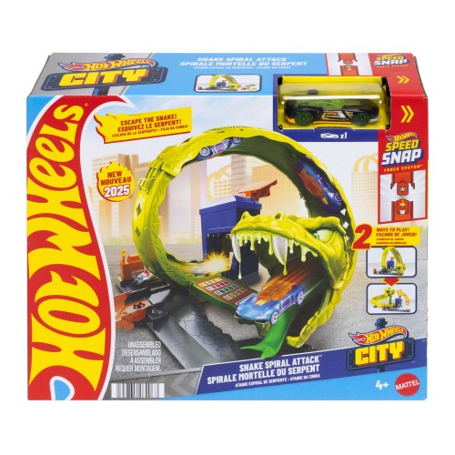 HOT WHEELS ΠΙΣΤΕΣ CITY ΜΕ ΘΗΡΙΑ SNAKE SPIRAL ATTACK (JBM63)