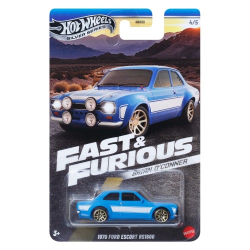 HOT WHEELS ΑΥΤΟΚΙΝΗΤΑΚΙΑ FAST & FURIOUS SILVER SERIES BRIAN O'CONNER 1970 FORD ESCORT RS1600 (JBY32)
