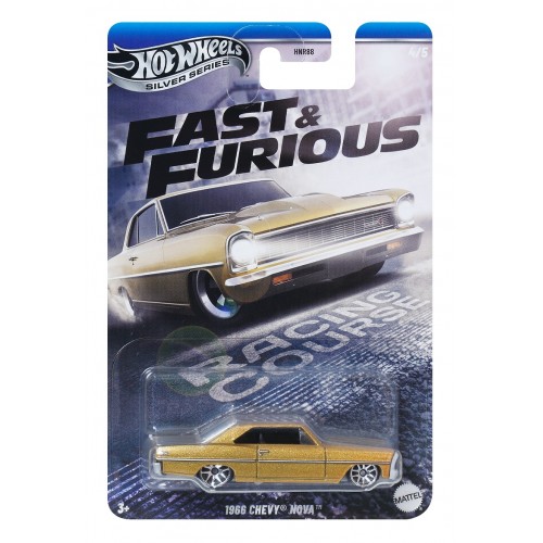 HOT WHEELS ΑΥΤΟΚΙΝΗΤΑΚΙΑ FAST & FURIOUS SILVER SERIES 1966 CHEVY NOVA (JBY42)